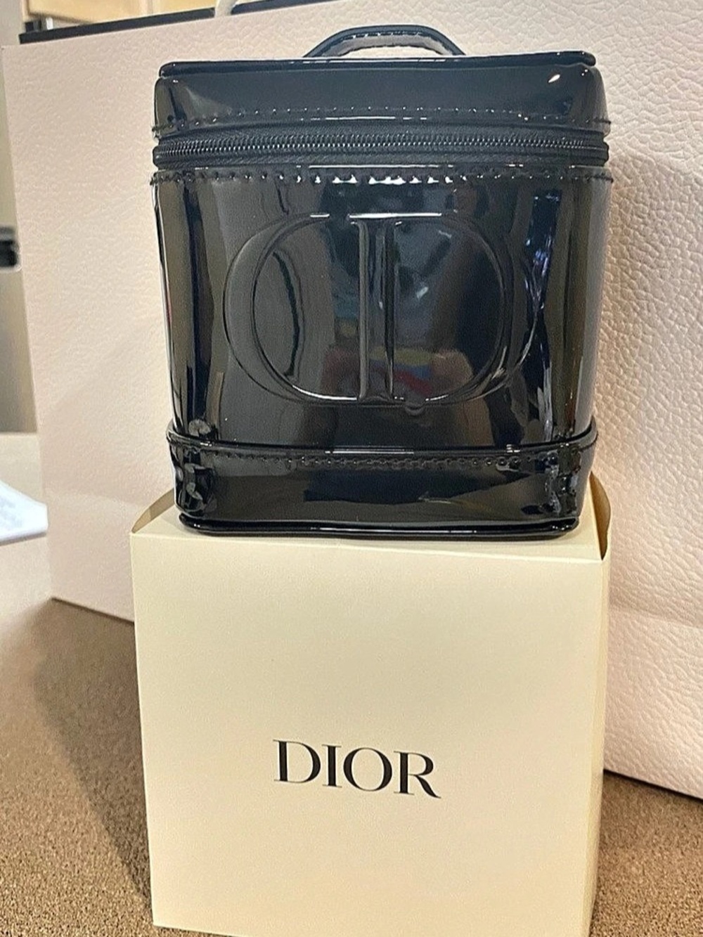 Dior Beauty Black Patent Vanity Case